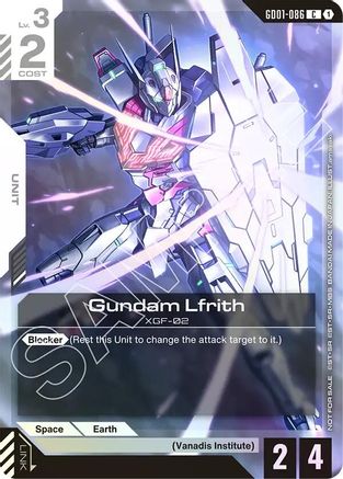 Gundam Lfrith (Championship Participation Pack 01) (GD01-086) - Gundam Promotional Cards Holofoil - for just $25.80! 