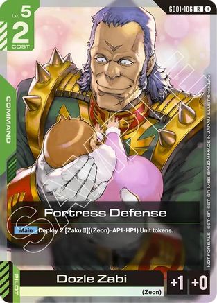 Fortress Defense (Championship Participation Pack 01) (GD01-106) - Gundam Promotional Cards Holofoil - for just $4.31! 