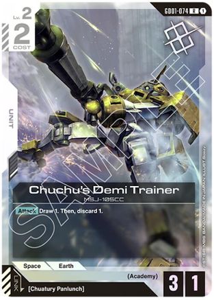 Chuchu's Demi Trainer (Judge Pack 01) (GD01-074) - Gundam Promotional Cards Holofoil - for just $8! 