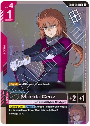 Marida Cruz (Judge Pack 01) (GD01-093) - Gundam Promotional Cards Holofoil - for just $18.43! 