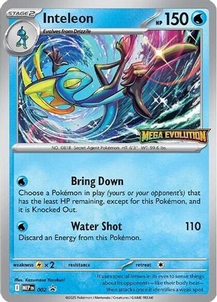 Inteleon 002 - ME Mega Evolution Promo - for just $5! 