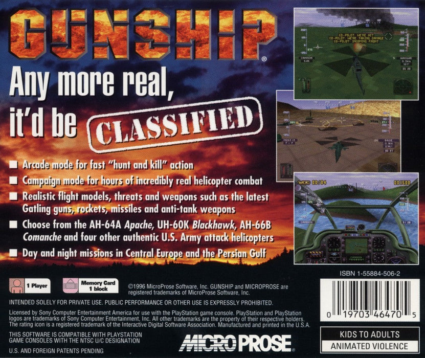 Gunship – PlayStation 1 (PS1) - for just $0! 