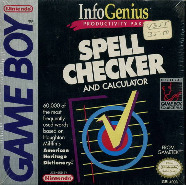 InfoGenius Productivity Pak: Spell Checker and Calculator (Gameboy) - Just $0! Shop now at Retro Gaming of Denver