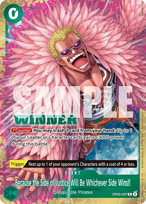 Because the Side of Justice Will Be Whichever Side Wins!! (Winner Pack 2025 Vol. 4) [One Piece Promotion Cards] - for just $2.60! 
