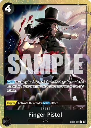 Finger Pistol (Alternate Art) (EB01-051) - Premium Booster -The Best- Vol. 2 Foil - for just $6.63! 