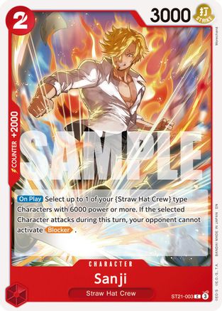 Sanji - ST21-003 (Reprint) (ST21-003) - Premium Booster -The Best- Vol. 2 - for just $0.20! 