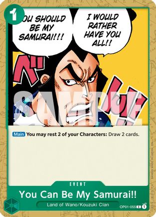 You Can Be My Samurai!! (Reprint) (OP01-055) - Premium Booster -The Best- Vol. 2 - for just $0.05! 