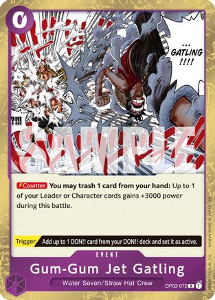Gum-Gum Jet Gatling (Reprint) (OP03-072) - Premium Booster -The Best- Vol. 2 Foil - for just $0.20! 