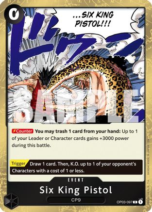 Six King Pistol (Reprint) (OP03-097) - Premium Booster -The Best- Vol. 2 Foil - for just $0.08! 