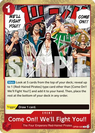 Come On!! We'll Fight You!! (Reprint) (OP09-020) - Premium Booster -The Best- Vol. 2 Foil - for just $0.08! 
