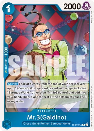 Mr.3(Galdino) - OP09-056 (Reprint) (OP09-056) - Premium Booster -The Best- Vol. 2 Foil - for just $0.05! 