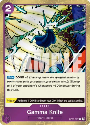 Gamma Knife (Pirate Foil) (OP05-077) - Premium Booster -The Best- Vol. 2 Foil - for just $2.40! 