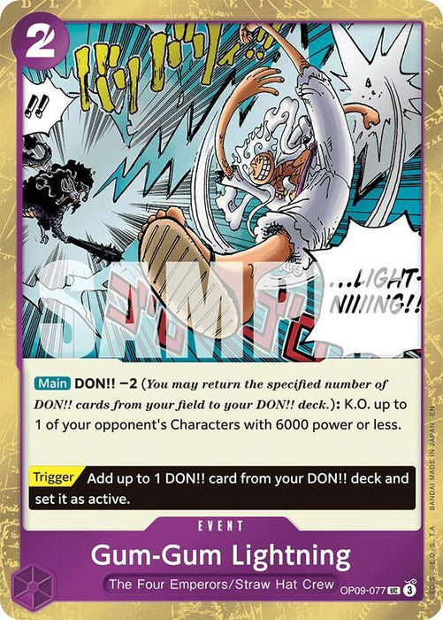Gum-Gum Lightning (Pirate Foil) [Premium Booster -The Best- Vol. 2] - for just $0.15! 