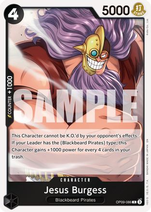 Jesus Burgess (Reprint) (OP09-086) - Premium Booster -The Best- Vol. 2 Foil - for just $0.05! 
