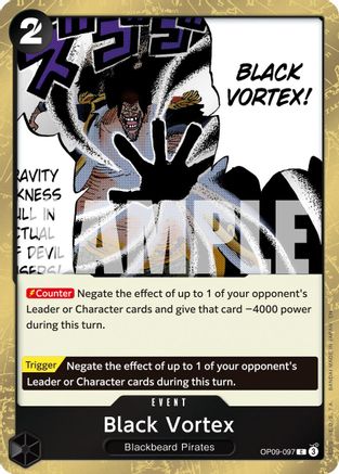 Black Vortex (Pirate Foil) (OP09-097) - Premium Booster -The Best- Vol. 2 Foil - for just $0.25! 