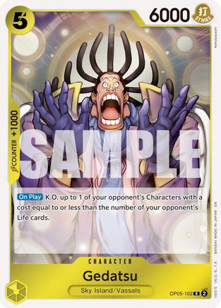 Gedatsu (Reprint) (OP05-102) - Premium Booster -The Best- Vol. 2 Foil - for just $0.10! 