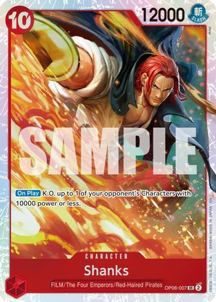 Shanks (Reprint) (OP06-007) - Premium Booster -The Best- Vol. 2 Foil - for just $0.53! 