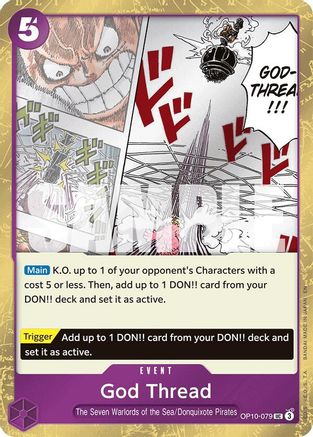 God Thread (Pirate Foil) (OP10-079) - Premium Booster -The Best- Vol. 2 Foil - for just $0.15! 