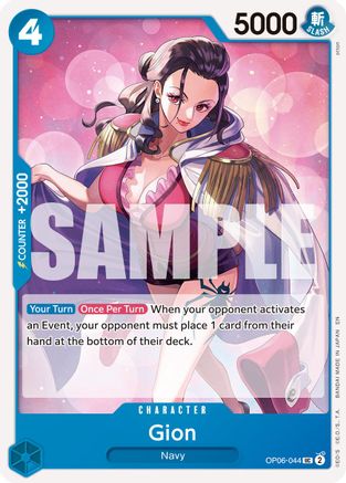Gion (Reprint) (OP06-044) - Premium Booster -The Best- Vol. 2 - for just $0.08! 