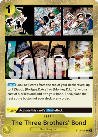 The Three Brothers' Bond (Pirate Foil) (ST13-019) - Premium Booster -The Best- Vol. 2 Foil - for just $0.10! 