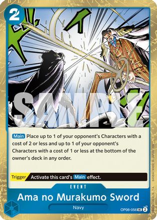 Ama no Murakumo Sword (Pirate Foil) (OP06-056) - Premium Booster -The Best- Vol. 2 Foil - for just $0.08! 