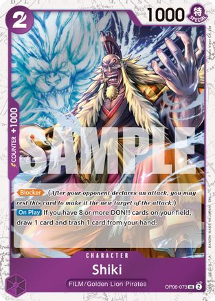 Shiki (Pirate Foil) (OP06-073) - Premium Booster -The Best- Vol. 2 Foil - for just $0.08! 