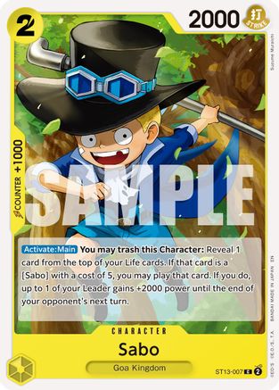 Sabo - ST13-007 (Reprint) (ST13-007) - Premium Booster -The Best- Vol. 2 - for just $0.05! 