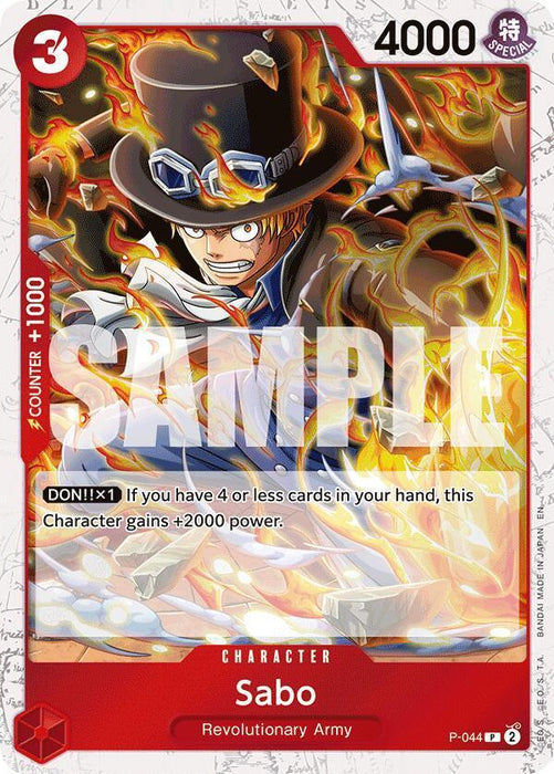 Sabo (P-044) (Pirate Foil) [Premium Booster -The Best- Vol. 2] - for just $0.15! 