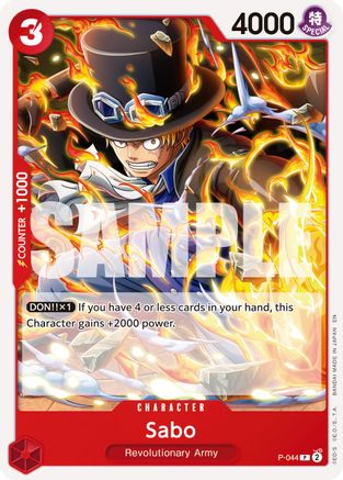 Sabo - P-044 (Reprint) (P-044) - Premium Booster -The Best- Vol. 2 - for just $0.13! 