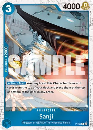 Sanji - P-068 (Pirate Foil) (P-068) - Premium Booster -The Best- Vol. 2 Foil - for just $0.13! 