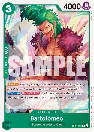 Bartolomeo (Reprint) (OP07-031) - Premium Booster -The Best- Vol. 2 - for just $0.05! 