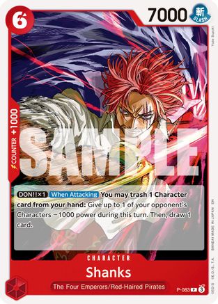 Shanks - P-083 (Reprint) (P-083) - Premium Booster -The Best- Vol. 2 - for just $0.18! 