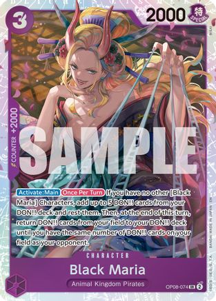 Black Maria (Reprint) (OP08-074) - Premium Booster -The Best- Vol. 2 Foil - for just $0.23! 