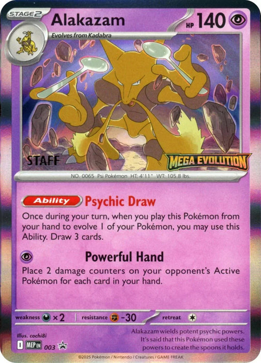 Alakazam (003) (Staff) [Mega Evolutions Promo] - for just $67.85! 