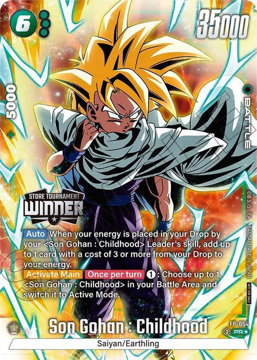 Son Gohan : Childhood (FP-054) (Tournament Pack 08 - Winner) [Fusion World Tournament Cards] - for just $18.30! 