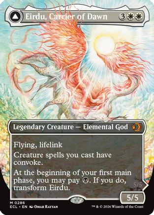 Eirdu, Carrier of Dawn (Borderless) (ECL-286) - Lorwyn Eclipsed - for just $2.75! 