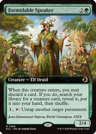 Formidable Speaker (Extended Art) (ECL-366) - Lorwyn Eclipsed - for just $3.40! 