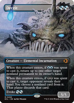 Deceit (Borderless) (ECL-293) - Lorwyn Eclipsed Foil - for just $4.39! 