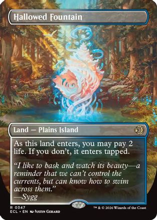 Hallowed Fountain (Borderless) (ECL-347) - Lorwyn Eclipsed Foil - for just $7.78! 