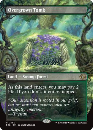Overgrown Tomb (Borderless) (ECL-350) - Lorwyn Eclipsed Foil - for just $6.46! 