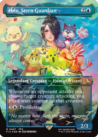 Lulu, Stern Guardian (Borderless) (Chocobo Track Foil) (FIC-467) - Commander: FINAL FANTASY Foil - for just $56.25! 