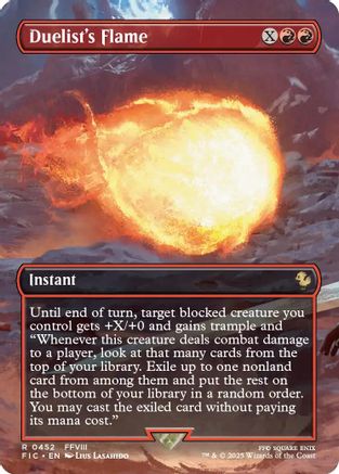 Duelist's Flame (Borderless) (FIC-452) - Commander: FINAL FANTASY Foil - for just $1.22! 
