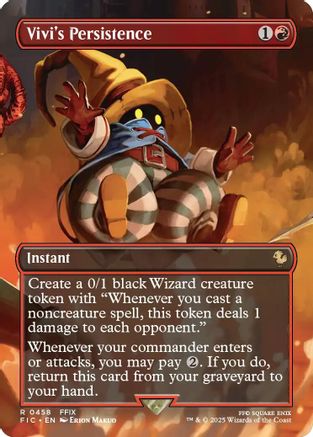 Vivi's Persistence (Borderless) (FIC-458) - Commander: FINAL FANTASY Foil - for just $11.99! 