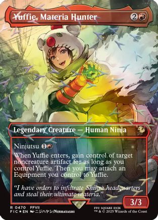 Yuffie, Materia Hunter (Borderless) (Chocobo Track Foil) (FIC-470) - Commander: FINAL FANTASY Foil - for just $21.41! 
