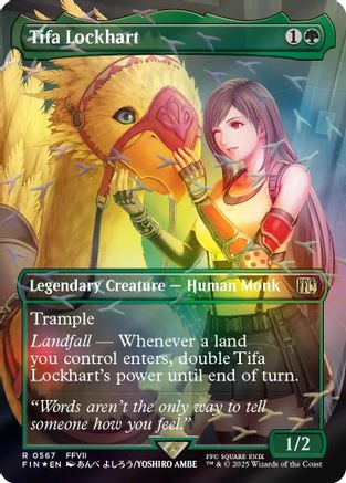 Tifa Lockhart (Borderless) (Chocobo Track Foil) (FIN-567) - FINAL FANTASY Foil - for just $56.69! 