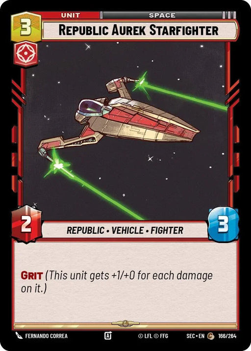 Republic Aurek Starfighter (166/264) (166/264) [Secrets of Power] - for just $0.10! 