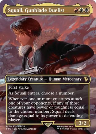 Squall, Gunblade Duelist (Borderless) (FIC-453) - Commander: FINAL FANTASY - for just $1.23! 