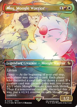 Mog, Moogle Warrior (Borderless) (Chocobo Track Foil) (FIC-476) - Commander: FINAL FANTASY Foil - for just $10.01! 