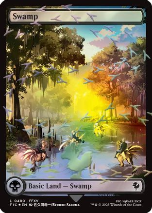 Swamp (Chocobo Track Foil) (FIC-480) - Commander: FINAL FANTASY Foil - for just $0.70! 