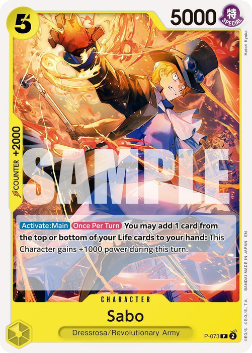 Sabo (P-073) (Pirate Foil) [Premium Booster -The Best- Vol. 2] - for just $0.15! 